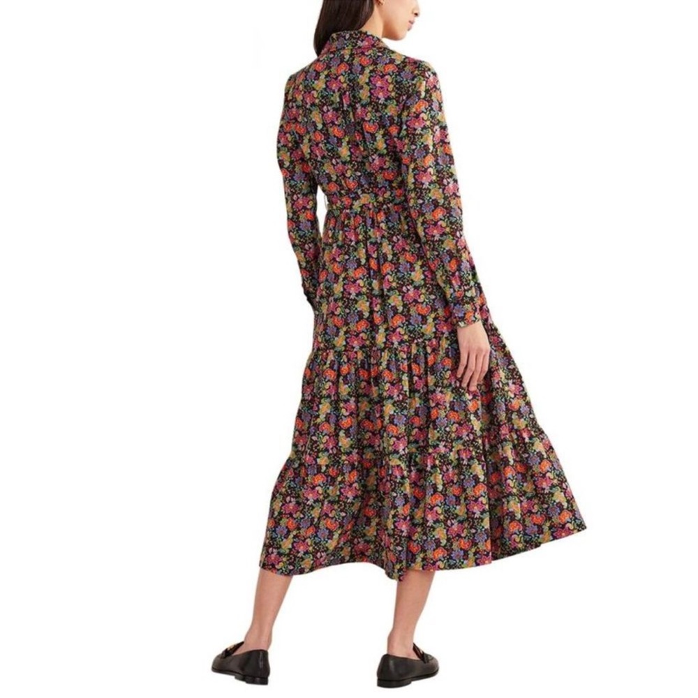 Boden Flo Cotton Tiered Maxi Shirt Dress.